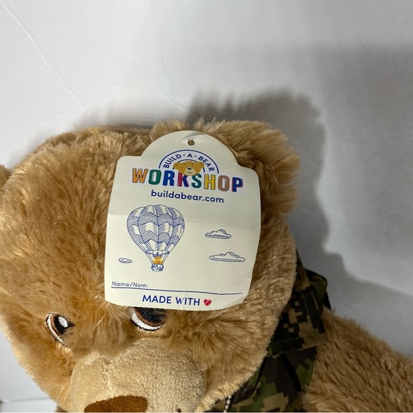 Build A Bear Lil Brownie Cub Brown Teddy Bear Stuffed Animal in Military Outfit - Picture 5 of 9